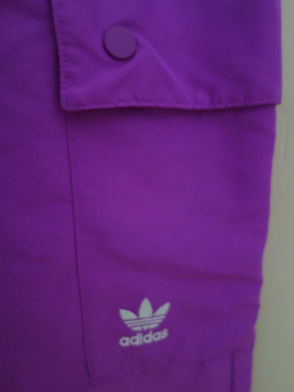 ADIDAS Purpleish/Fuchsia Athletic Cargo Windbreaker Wide-Leg Pants – Med? - Picture 3 of 9
